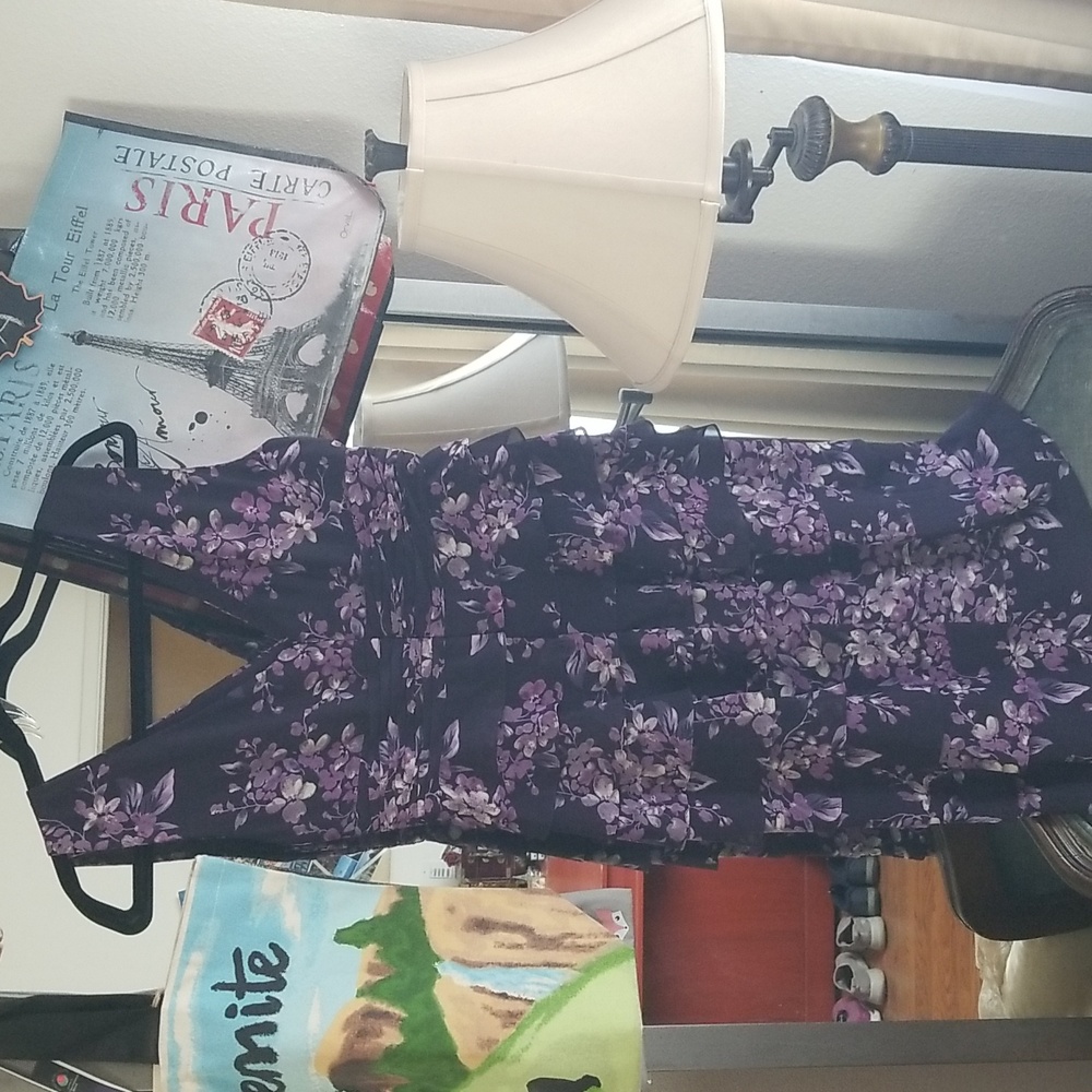 Adrianna Papell Ruffled Floral Dress - Picture 4 of 15